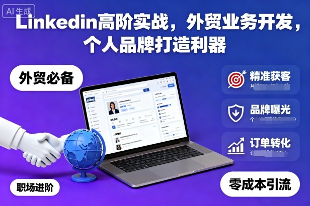 Linkedin高阶实战,外贸业务开发,个人品牌打造利器-创富笔记