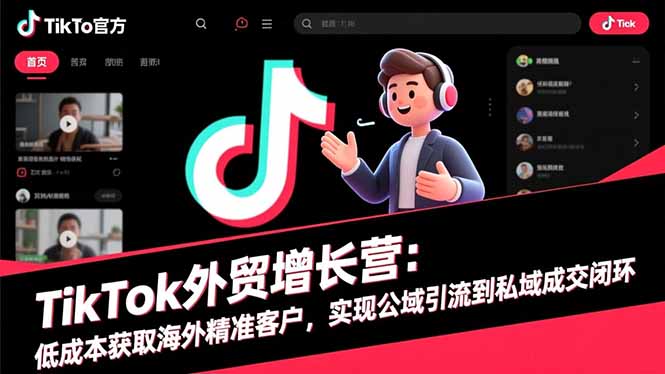 TikTok外贸增长营:低成本获取海外精准客户,实现公域引流到私域成交闭环-创富笔记