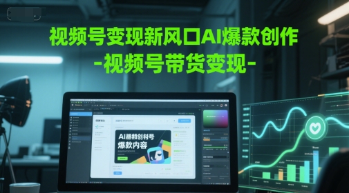 视频号变现新风口AI爆款创作-视频号带货变现-创富笔记