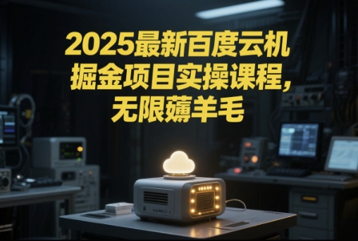2025最新百度云机掘金项目实操课程单窗口保底5-10元月收益单窗口150+【揭秘】-创富笔记