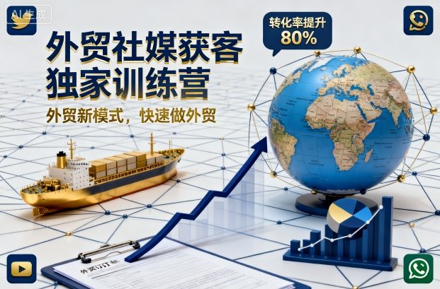外贸社媒获客独家训练营，外贸新模式，快速做外贸-创富笔记