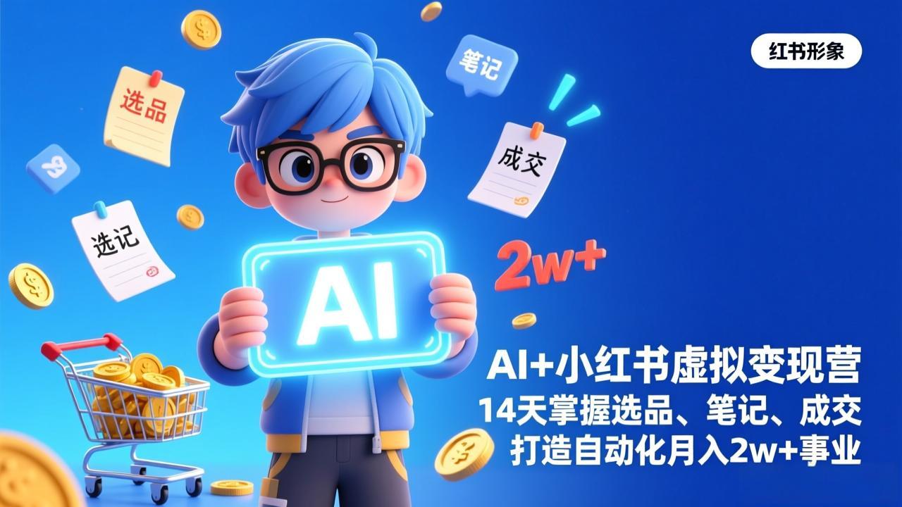 AI+小红书虚拟变现营(完结-创富笔记