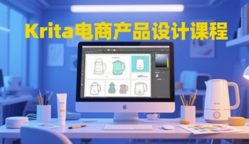 Krita电商产品设计课程，掌握从工具使用到创意落地的全链路设计能力-创富笔记