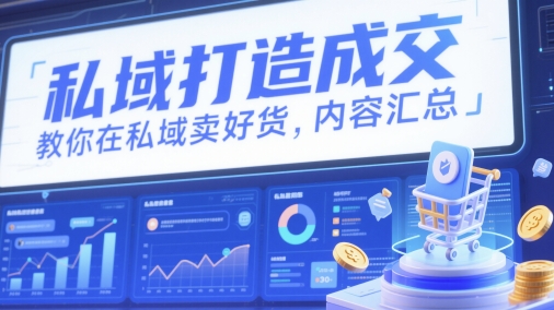 私域打造成交，教你在私域卖好货，内容汇总-创富笔记