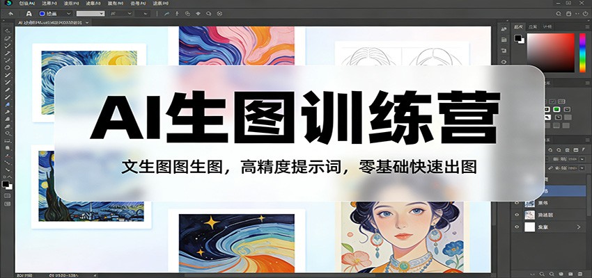 AI生图训练营：文生图图生图，高精度提示词，零基础快速出图-创富笔记