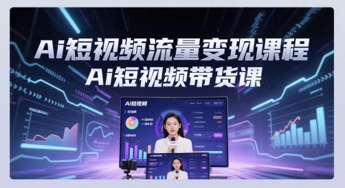Ai短视频流量变现课程，Ai短视频带货课-创富笔记