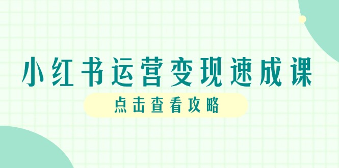 小红书运营变现速成课，账号搭建到暴力起号，个人IP全流程指南-创富笔记