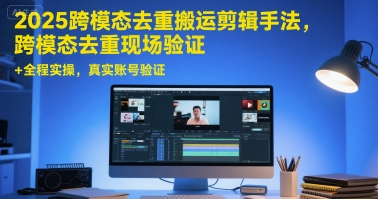 2025跨模态去重搬运剪辑手法,跨模态去重现场验证 +全程实操,真实账号验证-创富笔记