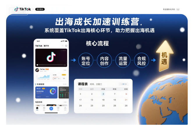 出海成长加速训练营，系统覆盖TikTok出海核心环节，助力把握出海机遇(更新)-创富笔记