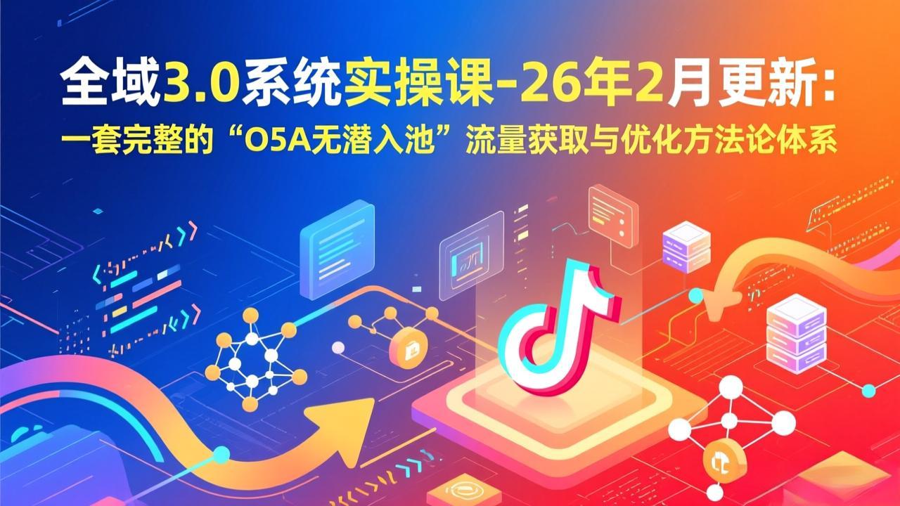 全域3.0系统实操课-26年2月更新：一套完整的“O5A无潜入池”流量获取与优化方法论体系-创富笔记