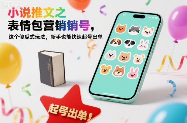 小说推文之表情包营销号,这个傻瓜式玩法,新手也能快速起号出单-创富笔记