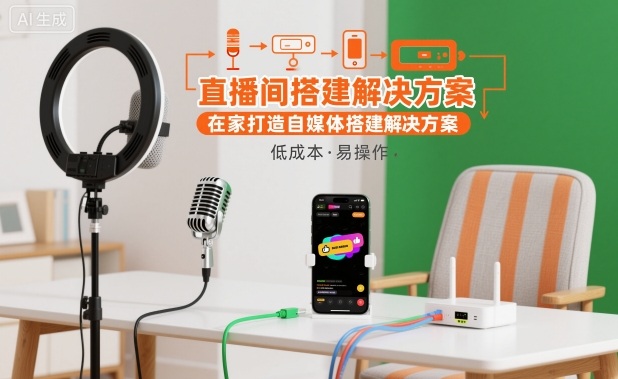 直播间搭建解决方案,在家打造自媒体搭建解决方案-创富笔记