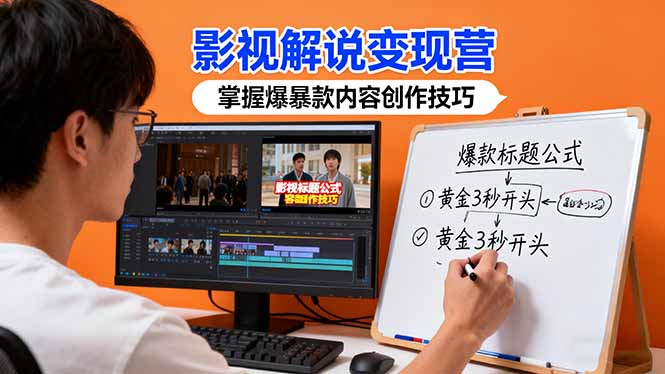 影视解说变现营:通过30+实战案例爆款内容创作技巧,掌握影视解说盈利密码-创富笔记