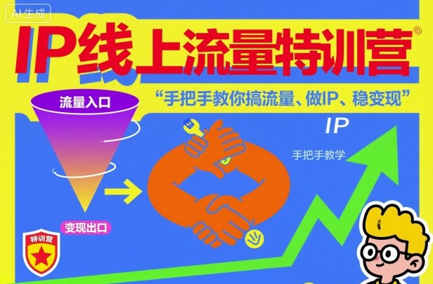IP线上流量特训营,手把手教你搞流量、做IP、稳变现-创富笔记