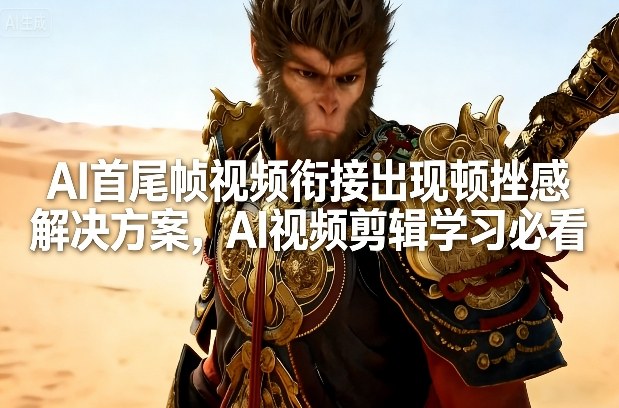 AI首尾帧视频衔接出现顿挫感解决方案,AI视频剪辑学习必看-创富笔记