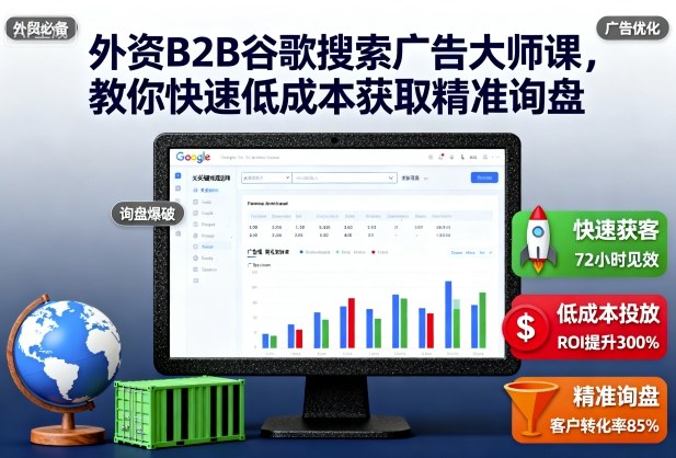 外资B2B谷歌搜索广告大师课,教你快速低成本获取精准询盘-创富笔记