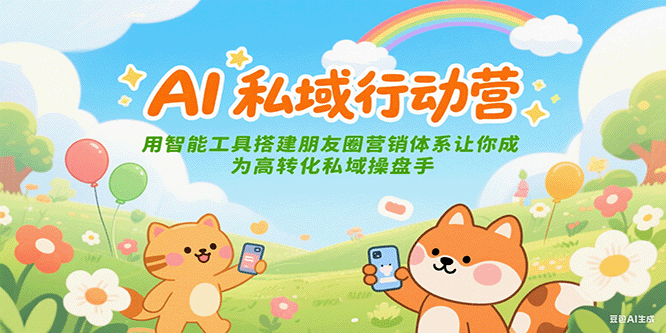 AI私域行动营：用智能工具搭建朋友圈营销体系让你成为高转化私域操盘手-创富笔记