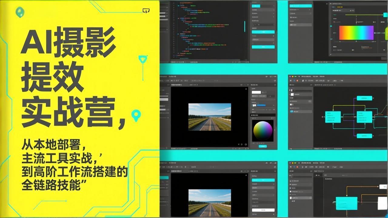 AI+摄影提效实战营，从本地部署，主流工具实战，到高阶工作流搭建的全链路技能-创富笔记