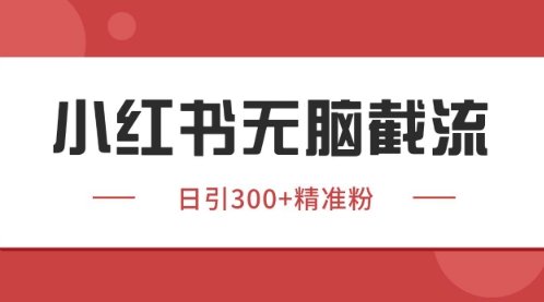 小红书只要你有同行就能获客，独家野路子获客玩法，暴力截流【揭秘】-创富笔记