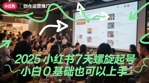 2025小红书7天螺旋起号，小白0基础也可以上手-创富笔记