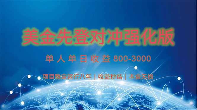 美金先登计划对冲强化版，2025年黑马中最暴力收益日收益1k-4k(可放大…-创富笔记