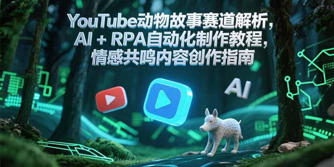YouTube动物故事赛道解析，AI+RPA自动化制作教程，情感共鸣内容创作指南-创富笔记