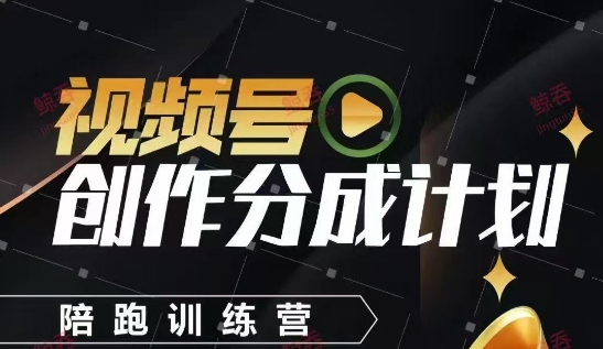 视频号创作分成计划陪跑训练营，手把手教会你如何制作视频，细水长流型项目-创富笔记