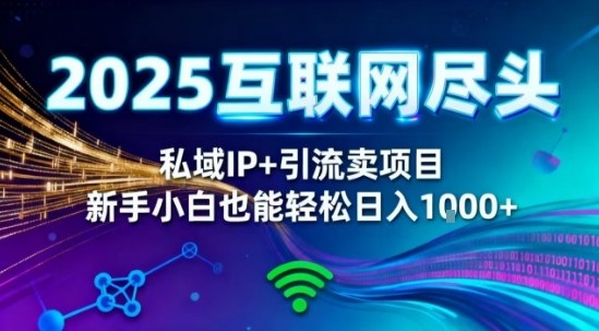 2025网创尽头王炸项目!私域IP+精准引流,新手小白在家躺賺日入1k,零经验也能上手【揭秘】-创富笔记