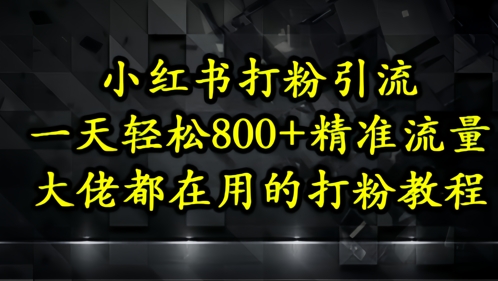 小红书打粉引流，一天轻松500+精准流量，大佬都在用的打粉教程-创富笔记