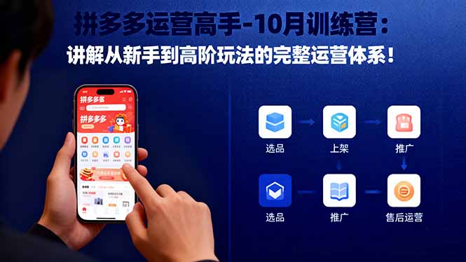 拼多多运营高手-10月训练营:讲解从新手到高阶玩法的完整运营体系!-创富笔记