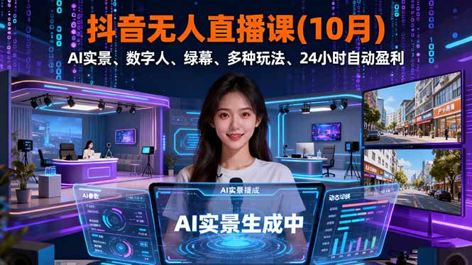抖音无人直播课(10月-创富笔记