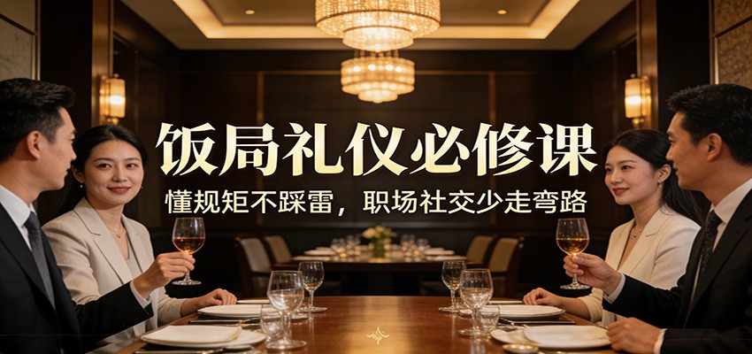 公众号收费文章：《饭局礼仪必修课：懂规矩不踩雷，职场社交少走弯路》-创富笔记