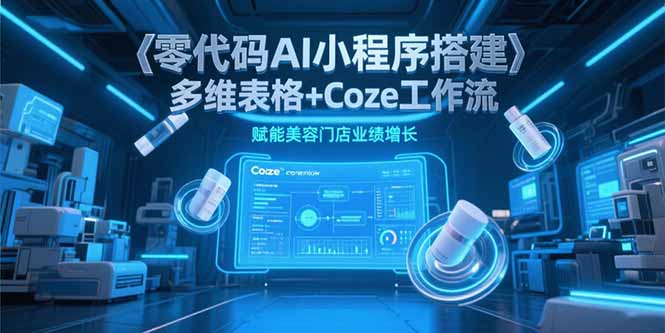 零代码AI小程序搭建,多维表格+Coze工作流,赋能美容门店业绩增长-创富笔记
