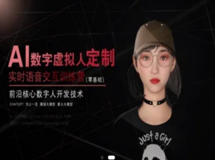 AI数字虚拟人定制，实时语音交互训练营(零基础)，前沿核心数字人开发技术-创富笔记