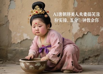 AI唐朝胖美人夫妻搞笑涨粉实操，五分钟教会你-创富笔记