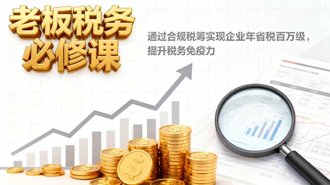 老板税务必修课，通过合规税筹实现企业年省税百万级，提升税务免疫力-创富笔记