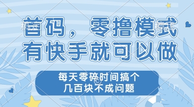 首码零撸项目,有快手就可以做,每天业务时间搞个几张不是问题【揭秘】-创富笔记
