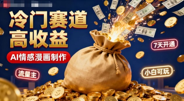 公众号冷门赛道,用AI做情感漫画,7天开通流量主,操作简单,小白可玩-创富笔记