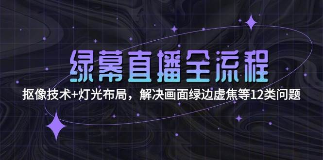 绿幕直播全流程：抠像技术+灯光布局，解决画面绿边虚焦等12类问题-创富笔记