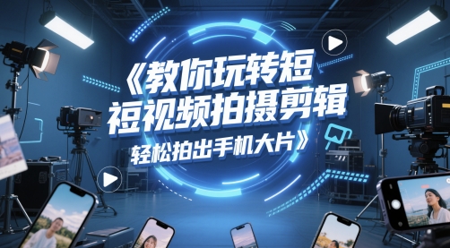 教你玩转短视频拍摄剪辑，轻松拍出手机大片-创富笔记