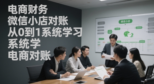 电商财务微信小店对账，从0到1系统学习电商对账-创富笔记