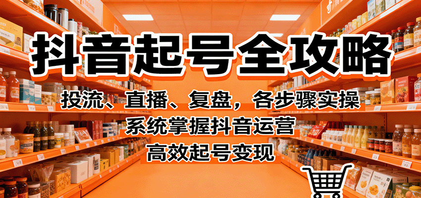 抖音起号全攻略,投流、直播、复盘,各步骤实操,系统掌握抖音运营,高效起号变现-创富笔记