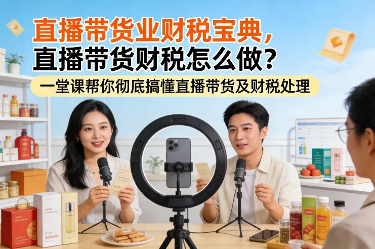 直播带货业财税宝典，直播带货财税怎么做？一堂课帮你彻底搞懂直播带货及财税处理-创富笔记