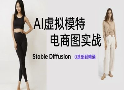 AI虚拟模特电商图实战，AI绘画Stable Diffusion 0基础到精通-创富笔记