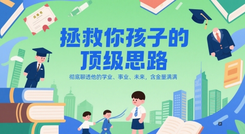付费文章：拯救你孩子的顶级思路，彻底聊透他的学业、事业、未来，含金量满满-创富笔记