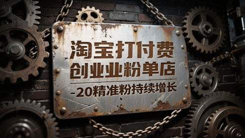 淘宝打付费创业粉单店每天稳定10-20精准粉持续增长【揭秘】-创富笔记