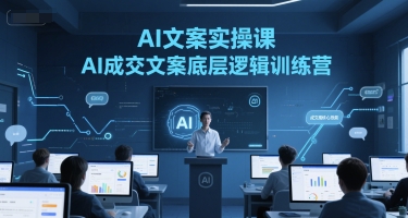 AI文案实操课,AI成交文案底层逻辑训练营-创富笔记