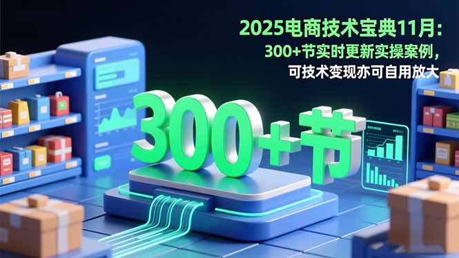 2025电商技术宝典11月:200+节实时更新实操案例,可技术变现亦可自用放大-创富笔记