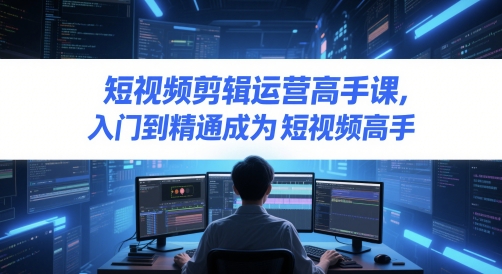 短视频剪辑运营高手课，入门到精通成为短视频高手-创富笔记